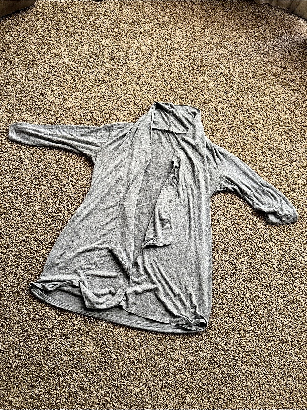 Free People Gray Draped Cardigan